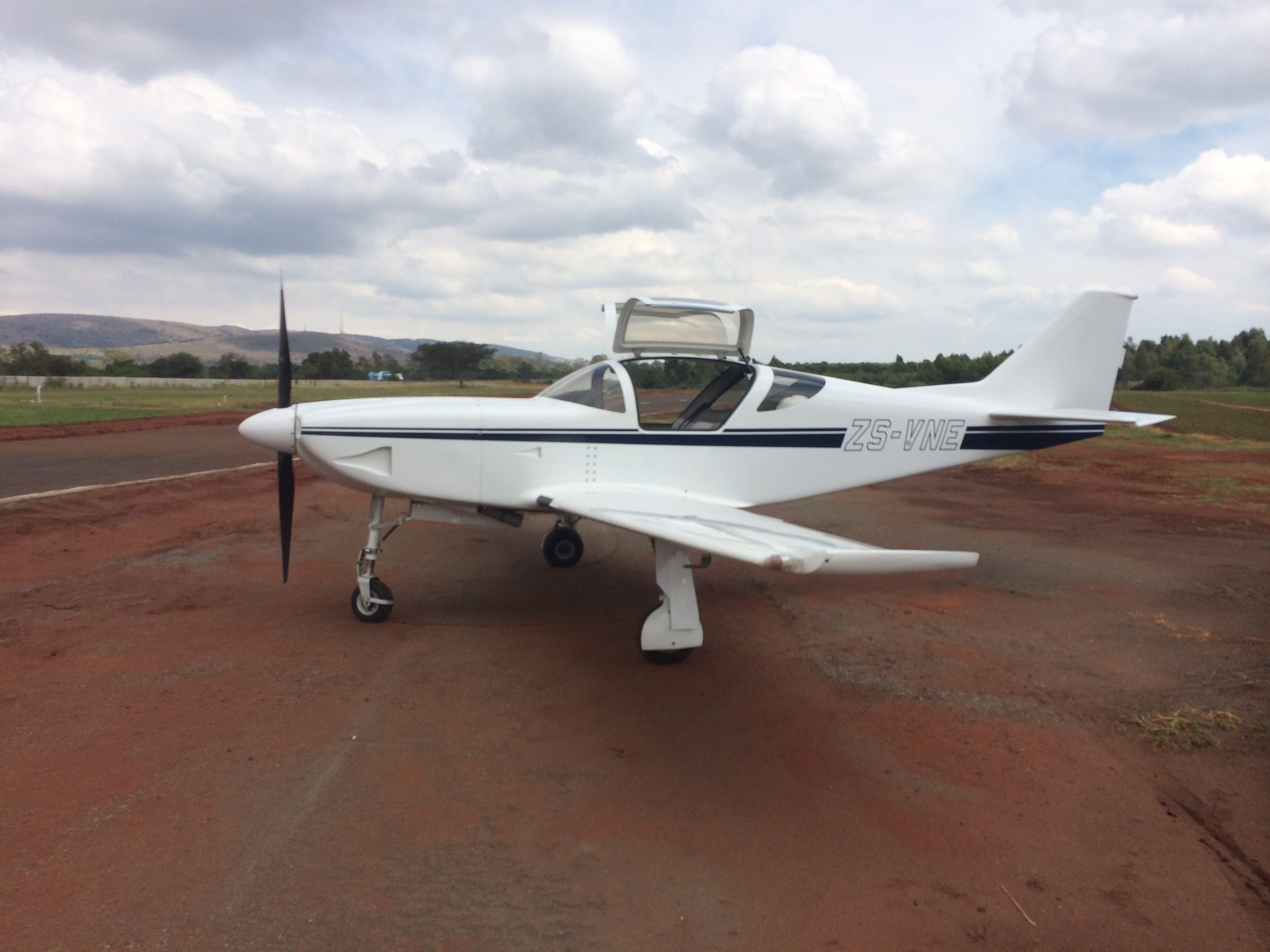 Aircraft parked on the apron
